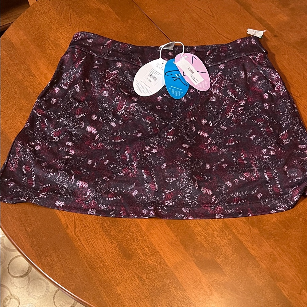 Greg Norman Collection Purple Patterned Skort
